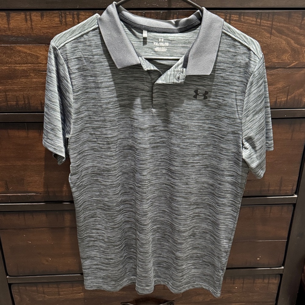 Under Armour boys Gray Polo Shirt